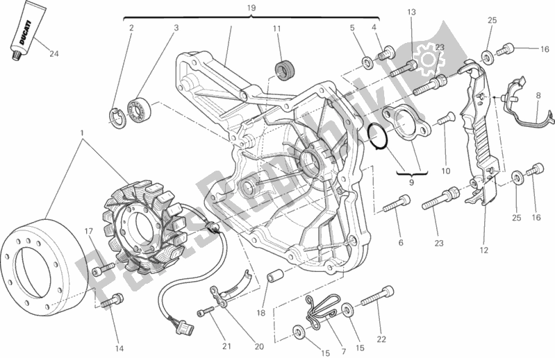 Todas as partes de Gerador do Ducati Monster 795 EU Thailand 2014